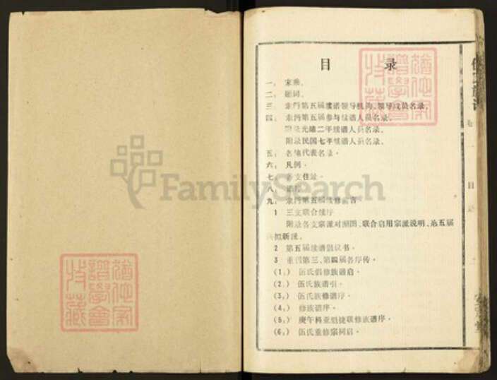 湖北省仙桃市胡场镇伍氏安定堂族谱-伍氏族谱.pdf电子版预览图1