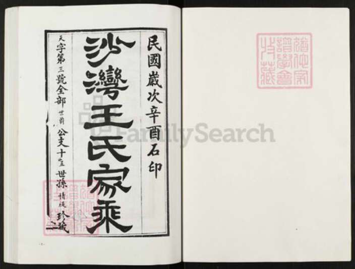 江苏省盐城市阜宁县金沙湖街道王氏族谱-王氏宗谱.pdf电子版预览图1