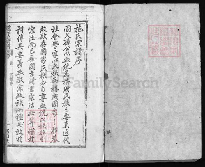 湖北省黄冈市红安县杏花乡湖北省黄冈市黄州区施氏族谱-施氏宗谱 [59卷,首2卷].pdf电子版预览图1