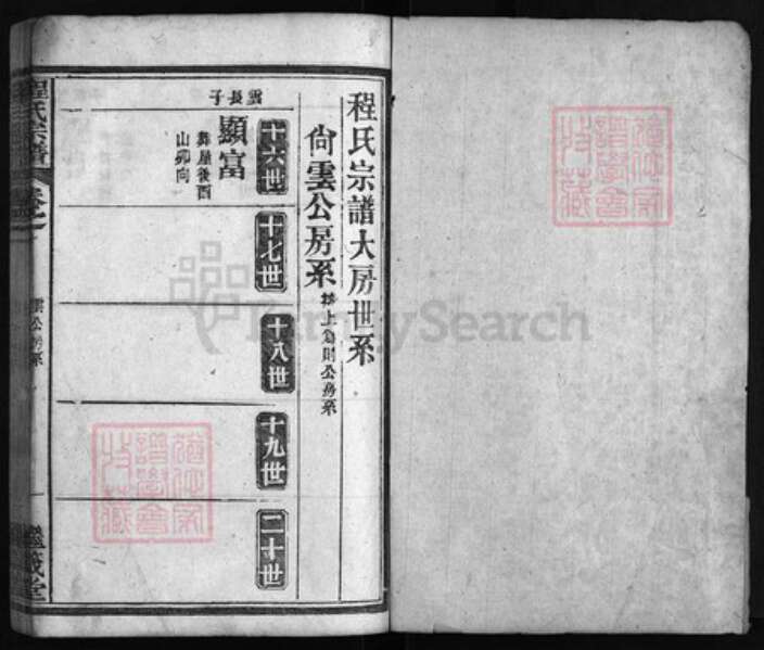 湖北省黄冈市红安县杏花乡程氏族谱-麻城程氏宗谱 [残卷14卷].pdf电子版预览图1