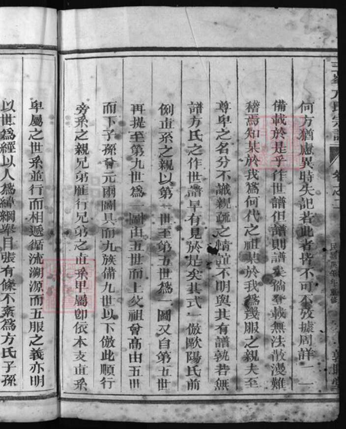 浙江省方氏族谱-三峰方氏宗谱 [5卷].pdf电子版预览图1