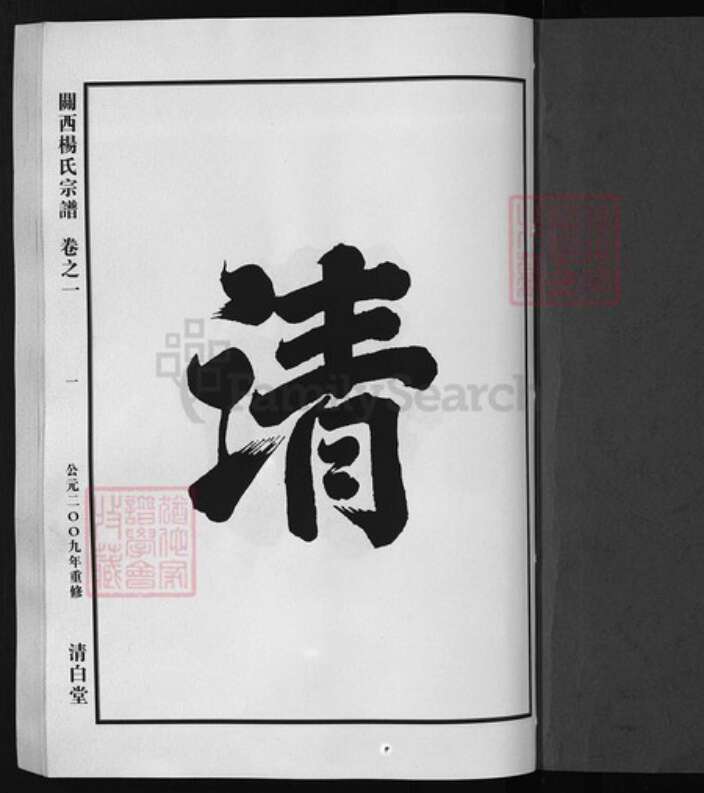 浙江省杨氏族谱-闗西杨氏宗谱 [7卷].pdf电子版预览图1