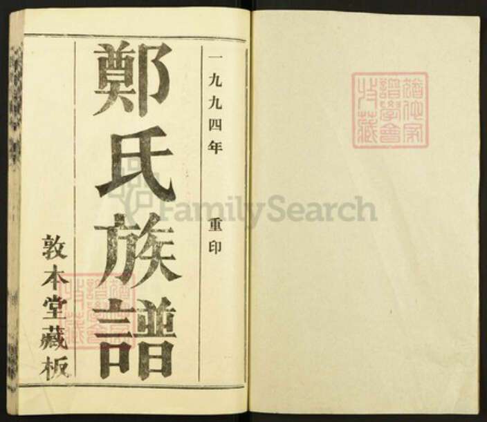 湖北省武汉市郑氏族谱-郑氏族谱.pdf电子版预览图1