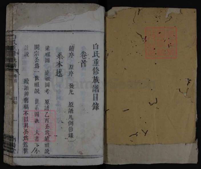 江西省宜春市万载县白氏族谱-白氏重修族谱.pdf电子版预览图1