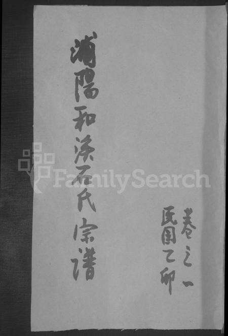 浙江石氏族谱-和溪石氏宗谱 [9卷,末1卷].pdf电子版缩略图