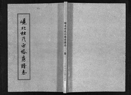 浙江杜氏族谱-岘北杜氏白塔房谱志 [2卷].pdf电子版预览图1