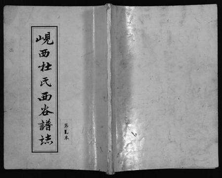 浙江杜氏族谱-岘西杜氏西谷谱志 [不分卷].pdf电子版预览图1