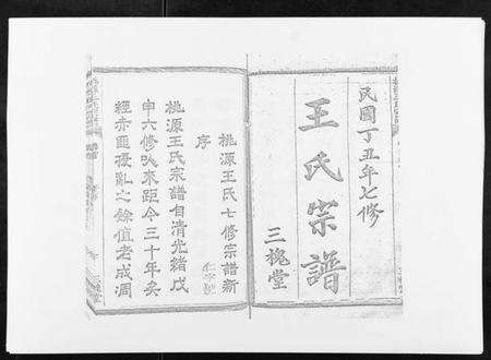 浙江王氏族谱-桃源王氏宗谱[60卷首末各1卷].pdf电子版预览图1