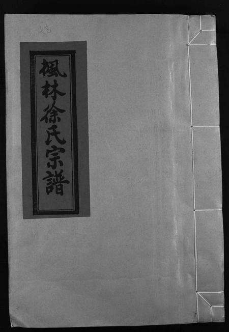 浙江徐氏族谱-枫林徐氏宗谱 [不分卷].pdf电子版预览图1