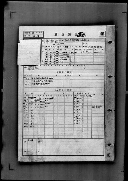 中国韩氏邓氏康氏段氏谷氏鲁氏孔氏彭氏邵氏霍氏族谱-满洲中央银行[职员履历及家谱档案资料].pdf电子版预览图1