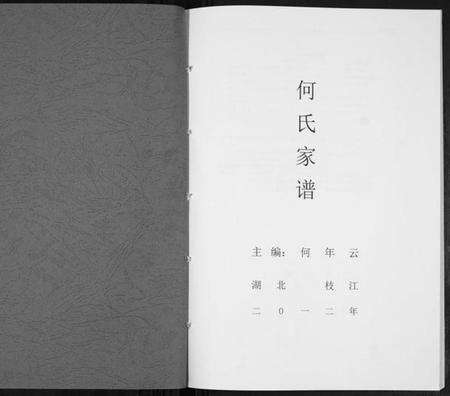 湖北何氏族谱-何氏家谱[不分卷].pdf电子版预览图1