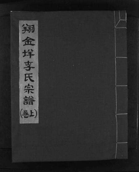 浙江李氏族谱-翔金垟李氏宗谱 [上下卷].pdf电子版预览图1