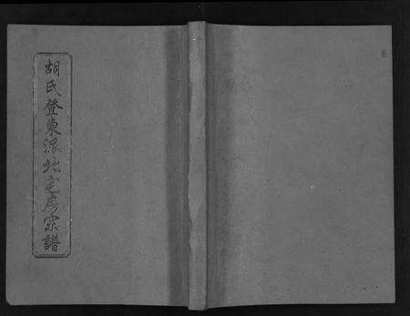 浙江胡氏族谱-胡氏登东派北宅房宗谱 [不分卷].pdf电子版预览图1