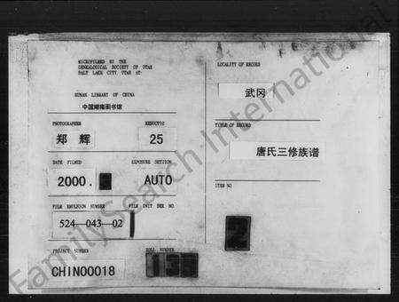 湖南唐氏族谱-唐氏三修族谱.pdf电子版缩略图