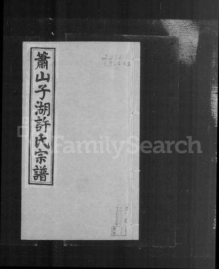 浙江许氏族谱-萧山子湖许氏宗谱 [4卷].pdf电子版预览图1