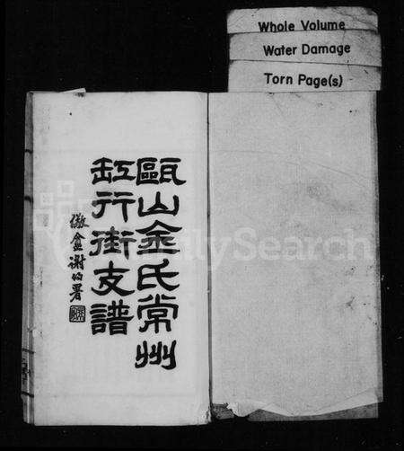 江苏金氏族谱-瓯山金氏常州缸行街支谱.pdf电子版缩略图