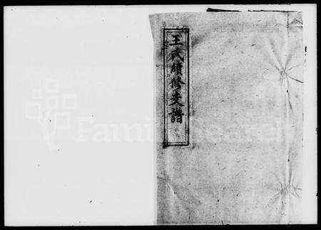 湖南王氏族谱-王氏续修支谱.pdf电子版预览图1