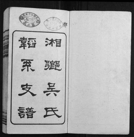 湖南吴氏族谱-湘乡吴氏韬系支谱[10卷首2卷].pdf电子版预览图1