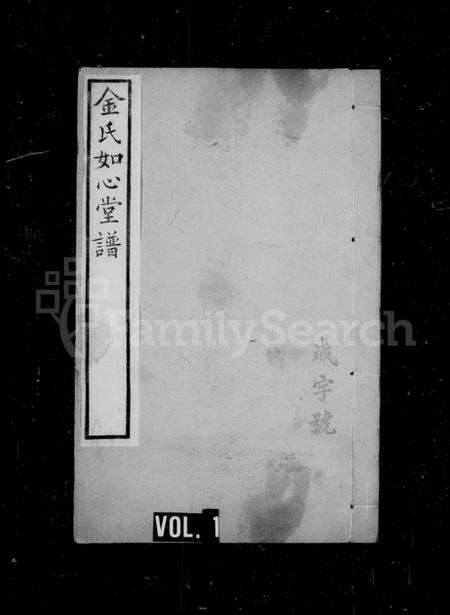 浙江金氏族谱-金氏如心堂谱.pdf电子版预览图1