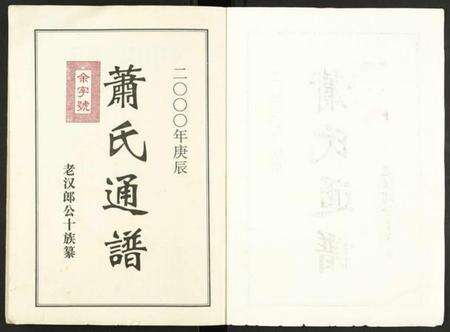 湖南萧氏族谱-萧氏通谱 [全1卷].pdf电子版预览图1