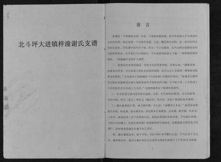 湖南谢氏族谱-北斗坪大进镇梓潼谢氏支谱.pdf电子版预览图1