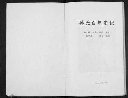 江苏孙氏族谱-孙氏百年史话[不分卷].pdf电子版预览图1