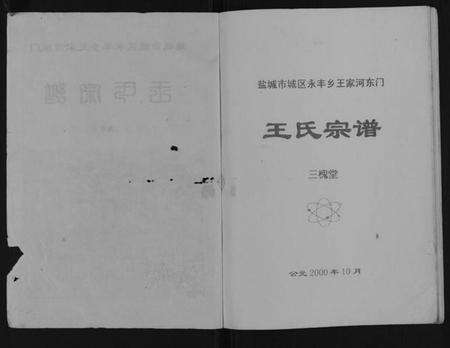 江苏王氏族谱-王氏宗谱[不分卷].pdf电子版预览图1