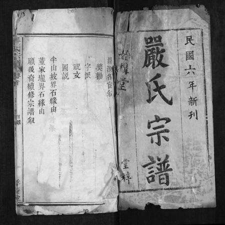 湖北严氏族谱-严氏宗谱[不分卷].pdf电子版预览图1