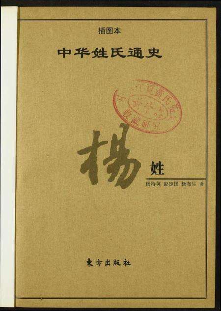 中国杨氏族谱-中华姓氏通史.杨姓.pdf电子版预览图1