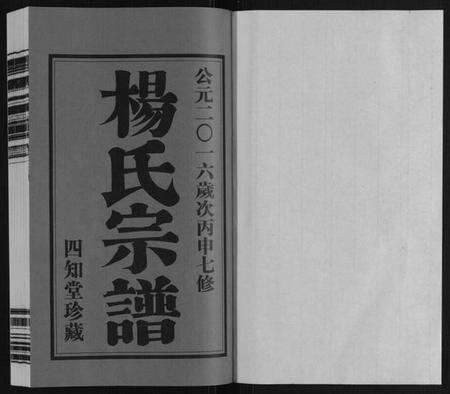 江苏杨氏族谱-杨氏宗谱.pdf电子版预览图1