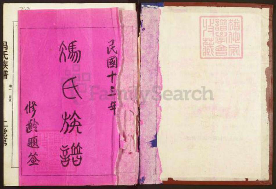 湖南省郴州市永兴县冯氏族谱-冯氏族谱.pdf电子版预览图1