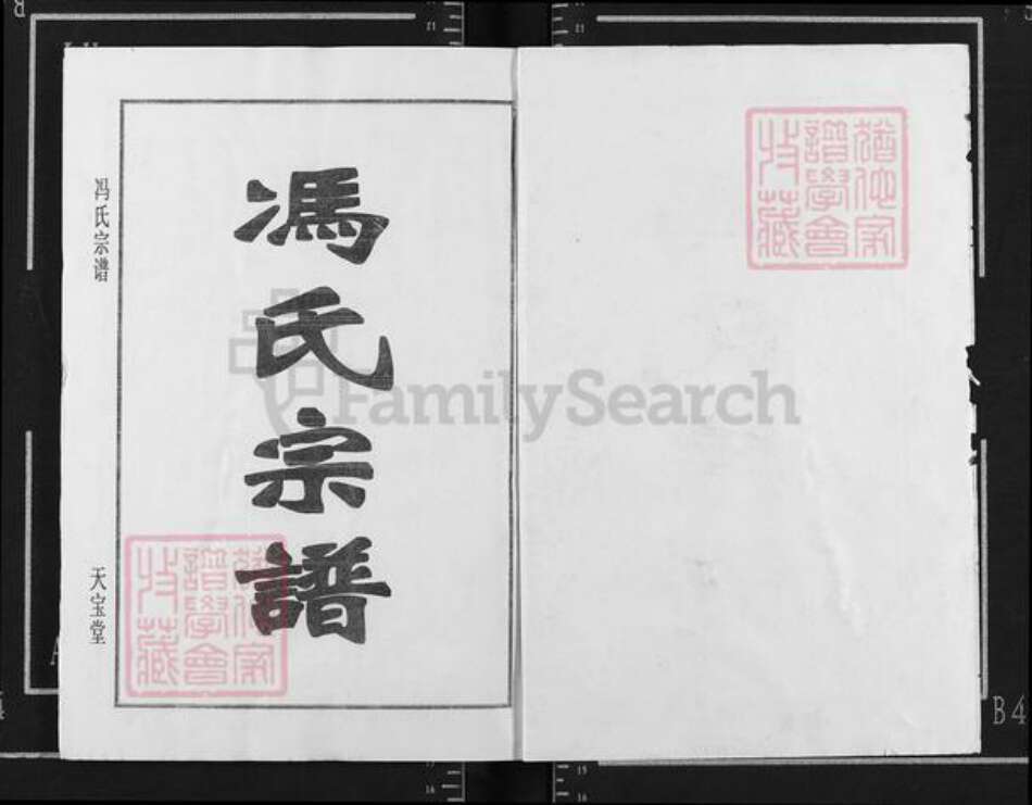 湖北省黄冈市团风县冯氏天宝堂族谱-冯氏宗谱.pdf电子版预览图1