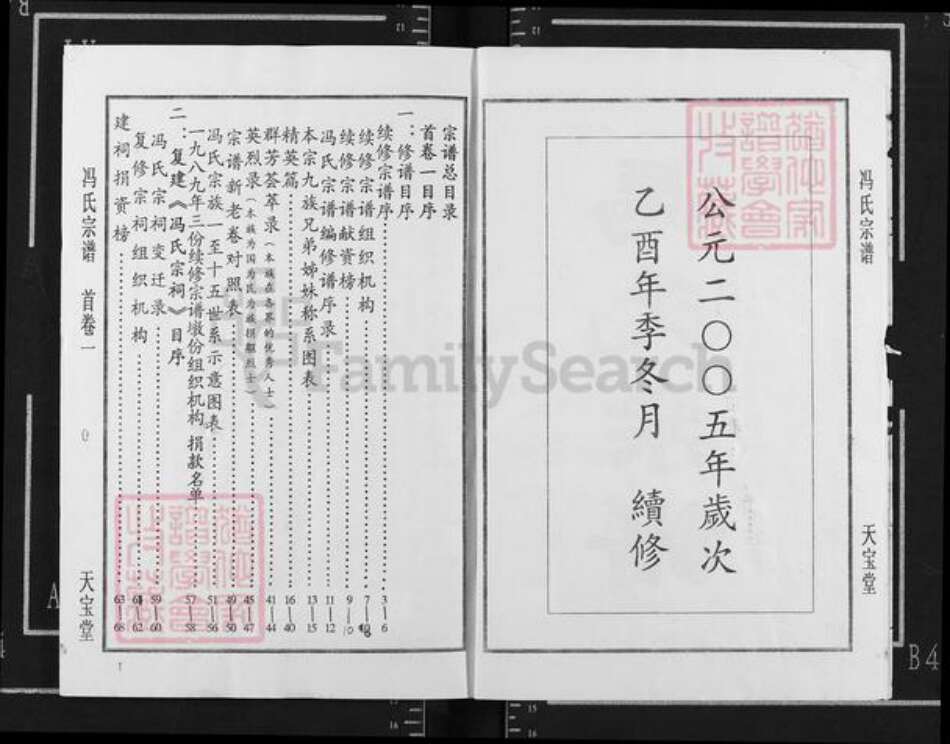 湖北省黄冈市团风县冯氏天宝堂族谱-冯氏宗谱.pdf电子版预览图2