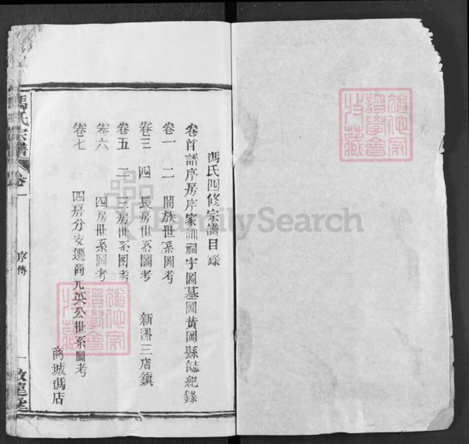 湖北省武汉市新洲区冯氏致远堂族谱-冯氏宗谱.pdf电子版预览图1