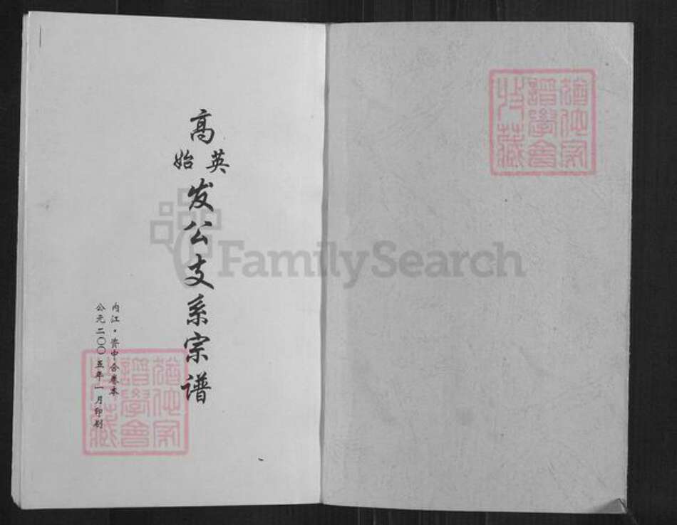 四川省内江市资中县银山镇高氏渤海堂族谱-高英始发公支系宗谱.pdf电子版预览图1