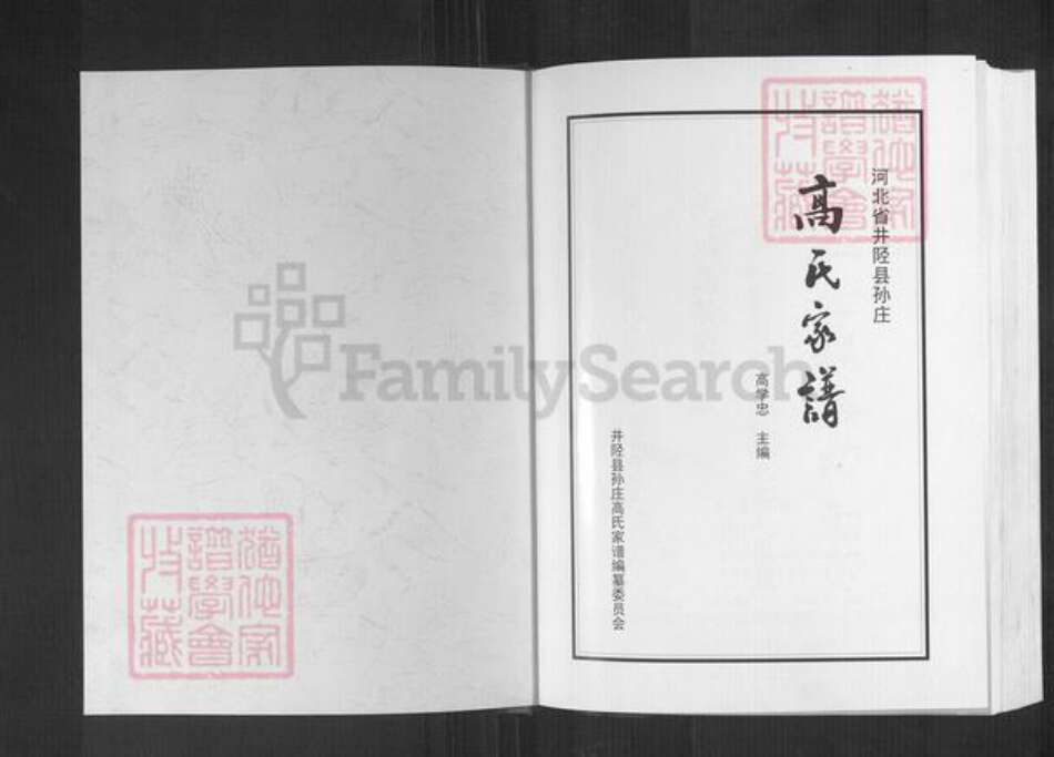 河北省石家庄市井陉县孙庄乡高氏族谱-高氏家谱.pdf电子版预览图1