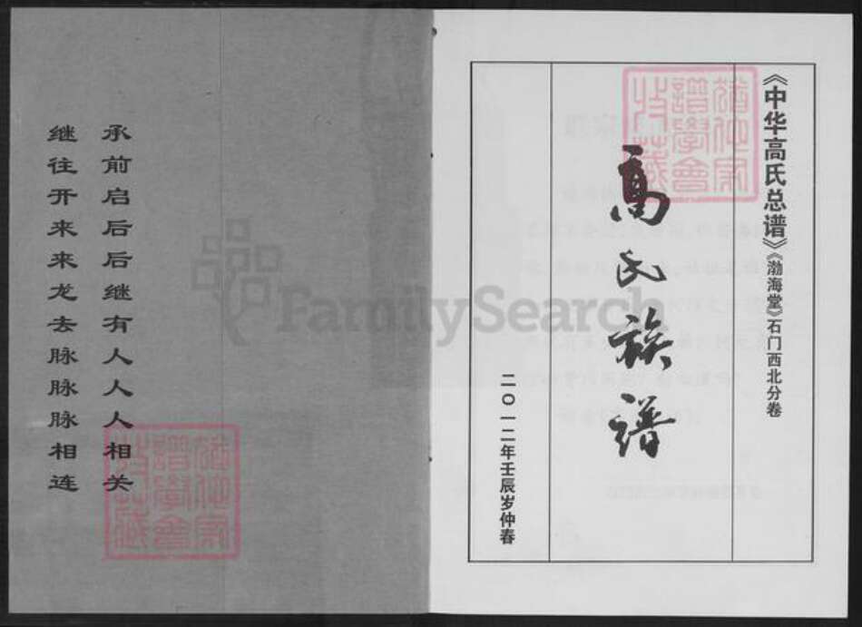 湖南省常德市石门县高氏渤海堂族谱-高氏族谱.pdf电子版预览图1