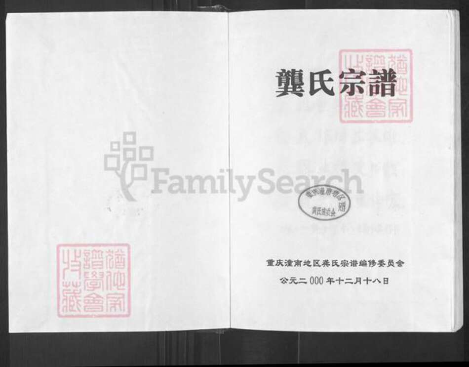 重庆市潼南区龚氏族谱-龚氏宗谱.pdf电子版预览图1