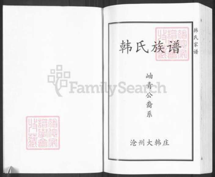 河北省沧州黄骅市吕桥镇韩氏族谱-渤海韩氏族谱.pdf电子版预览图2