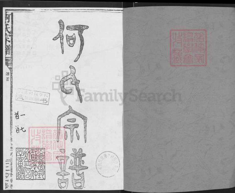 湖北省咸宁市通城县大坪乡何氏三何堂族谱-何氏宗谱.pdf电子版预览图1