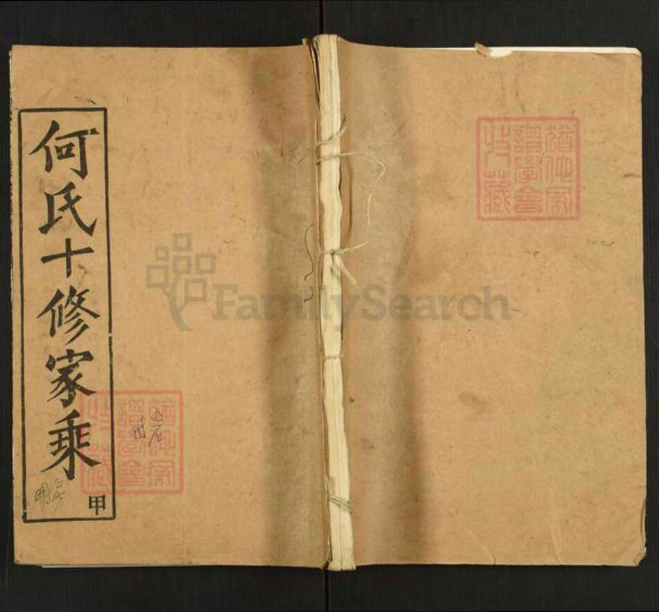 湖北省黄冈市蕲春县张塝镇何氏本源堂族谱-何氏十修家乘.pdf电子版缩略图