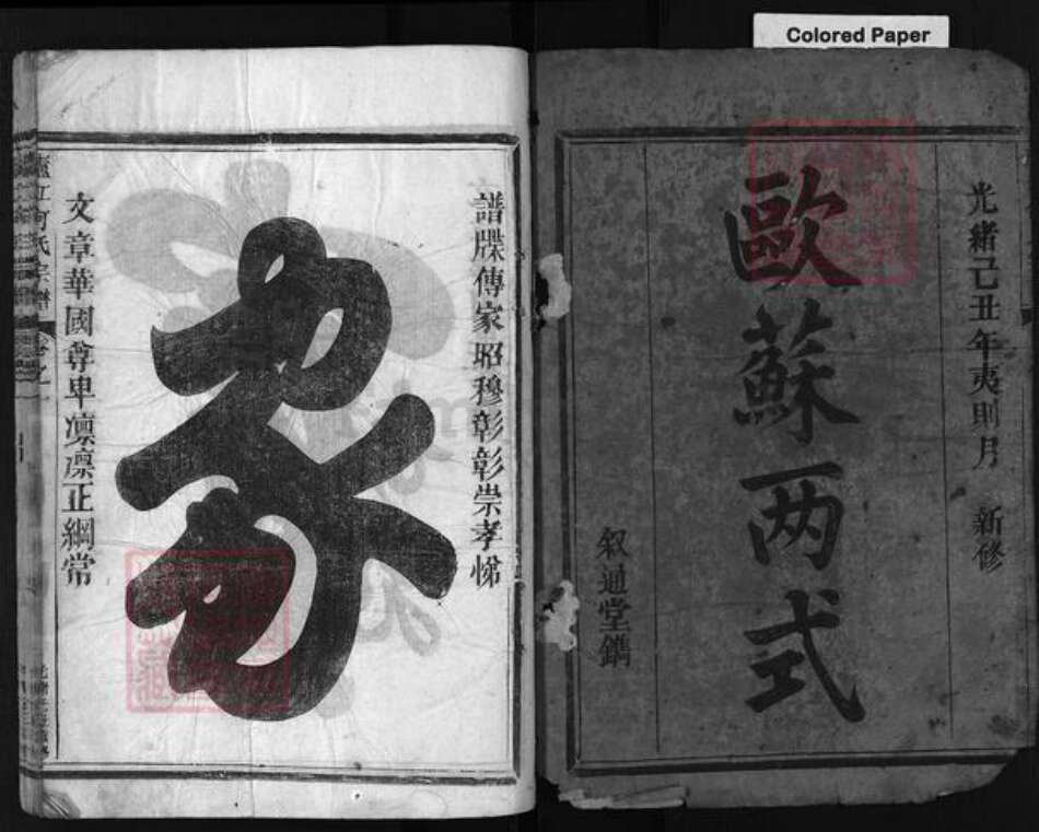 浙江省何氏族谱-庐江何氏宗谱 [5卷].pdf电子版预览图1