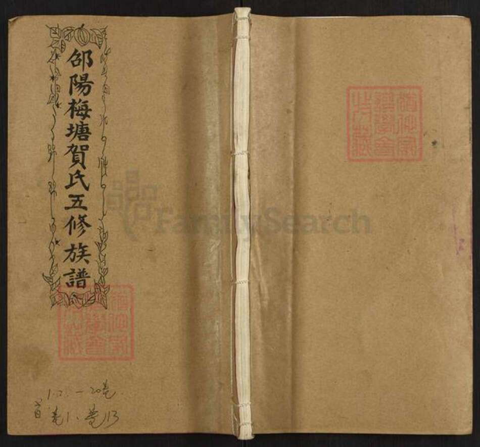 湖南省邵阳市隆回县岩口镇贺氏族谱-邵阳梅塘贺氏五修族谱.pdf电子版缩略图