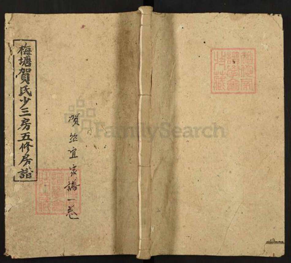 湖南省邵阳市隆回县岩口镇贺氏儒宗堂族谱-梅塘贺氏少三房五修房谱.贺绍宜家谱.pdf电子版缩略图