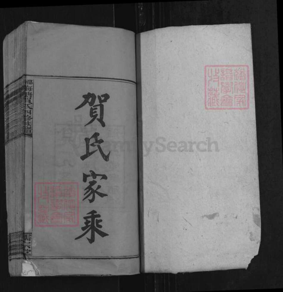 湖南省邵阳市隆回县岩口镇贺氏儒宗堂族谱-邵阳梅塘贺氏少大房房谱.pdf电子版预览图1