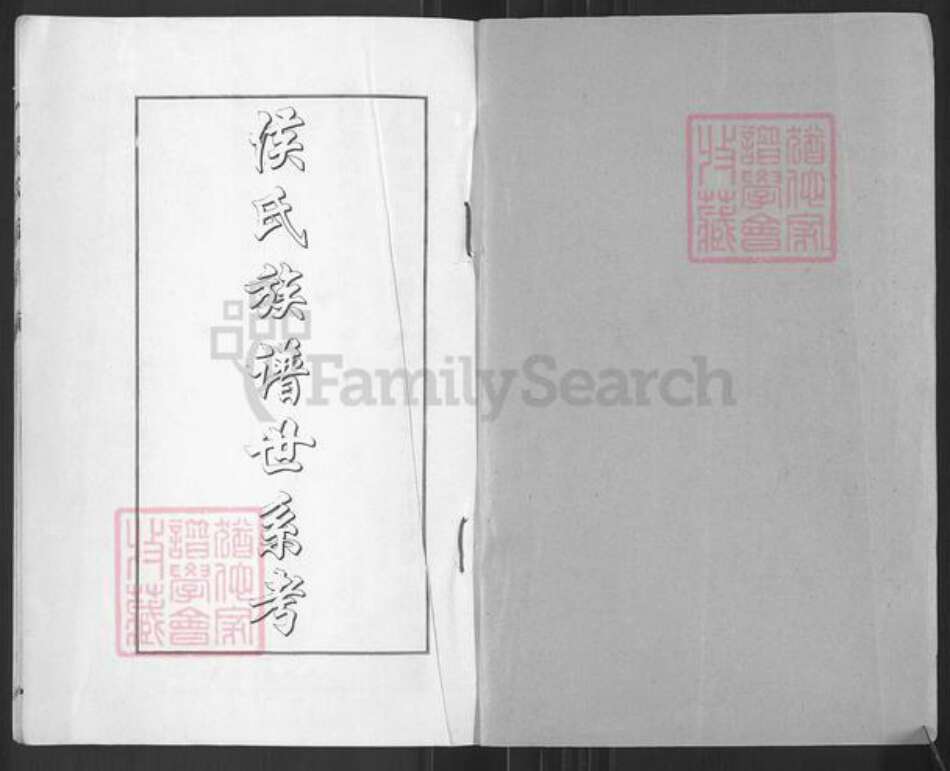 湖北省武汉市侯氏族谱-侯氏族谱.pdf电子版预览图1