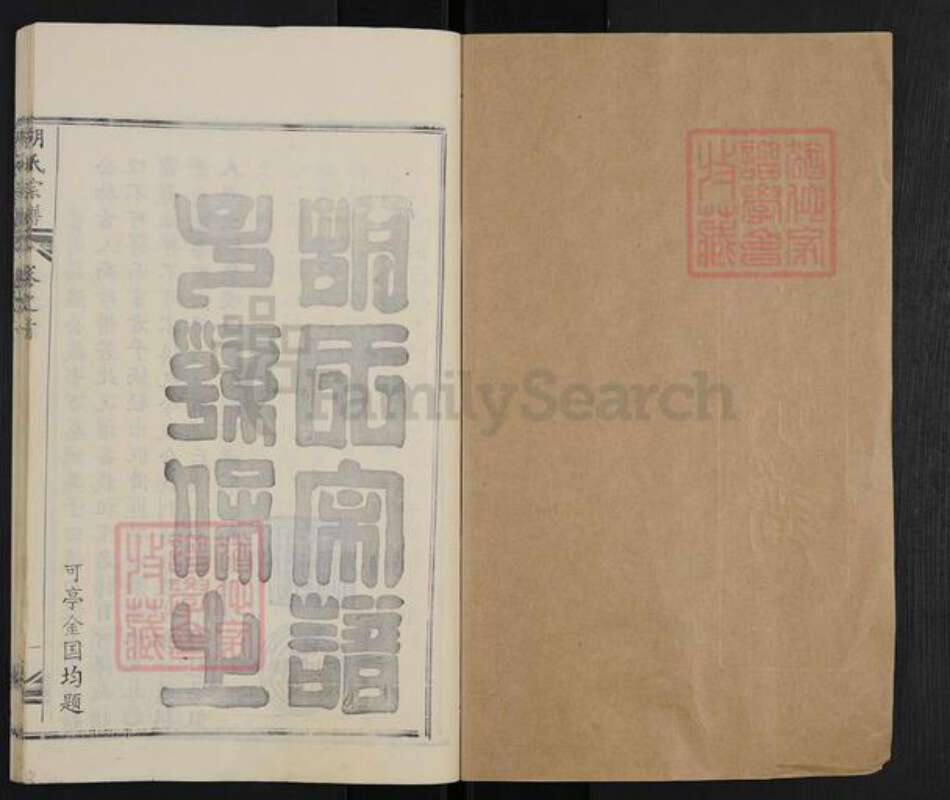 湖北省武汉市黄陂区六指街道胡氏族谱-胡氏宗谱.pdf电子版预览图1