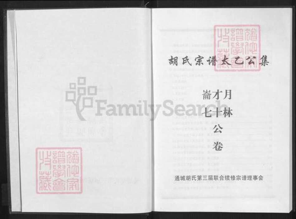 湖北省咸宁市通城县胡氏安定堂族谱-胡氏宗谱.pdf电子版预览图3