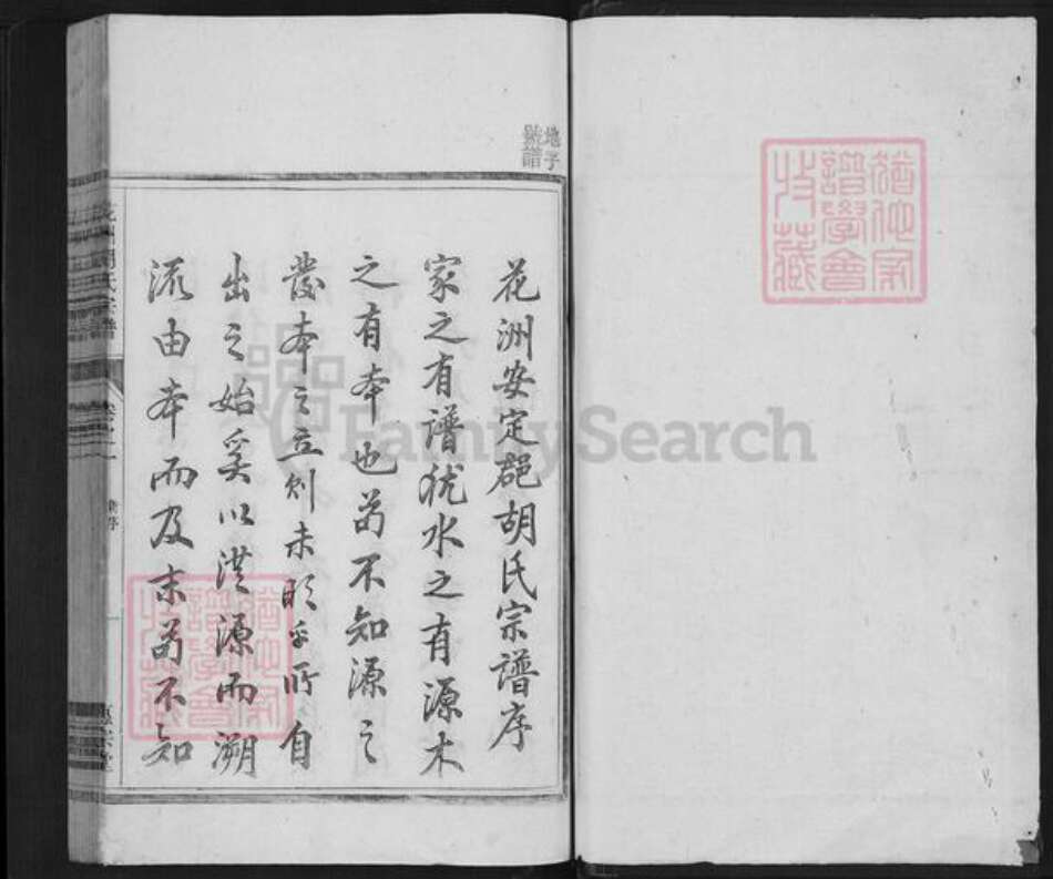 安徽省芜湖市南陵县胡氏惠宗堂族谱-花洲胡氏宗谱.pdf电子版预览图1