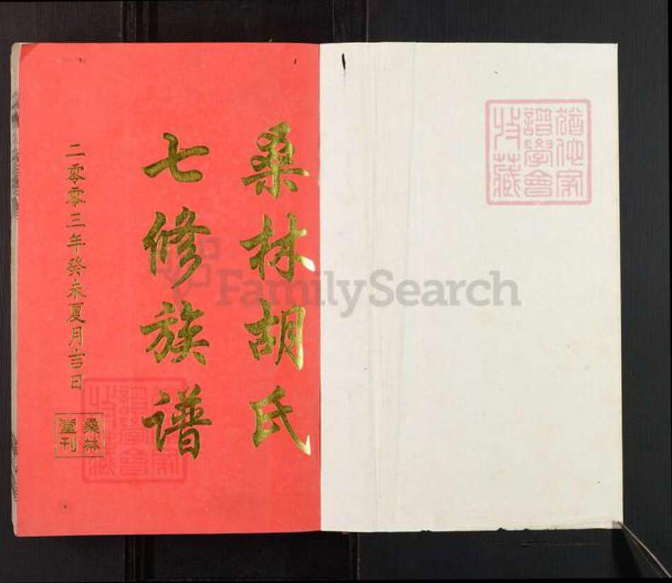 湖南省湘潭市湘乡市虞塘镇胡氏桑林堂族谱-桑林胡氏七修族谱.pdf电子版预览图1